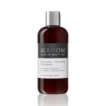 iGROOM Charcoal + Keratin Shampoo 473 ml.